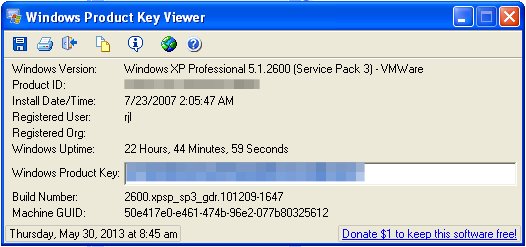 Rjl Software Software Utility Windows Product Key Viewer