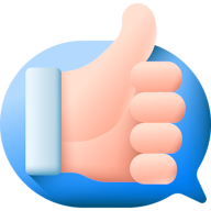 Thumbs up in a speech bubble