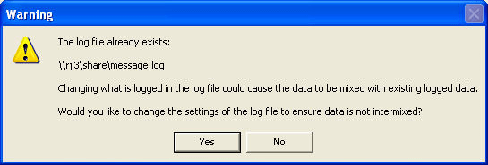 Message Manager Warning