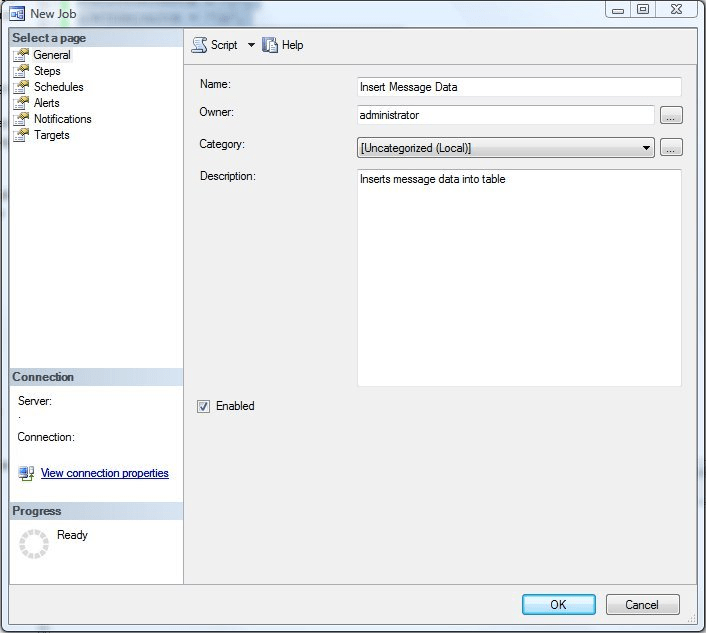 New SQL Server Agent Job