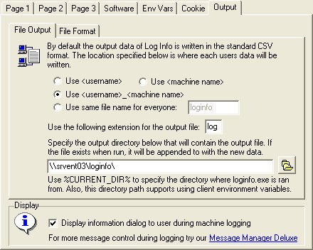 Log Info Output