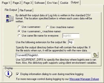 File Output Options