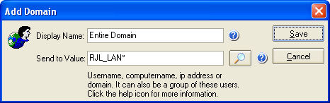 Net Send Domain