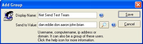 Net Send Lite group configuration with usernames