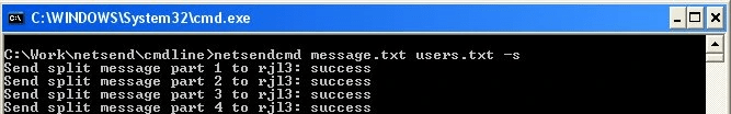 Group Net Send splitting a large message into multiple sends