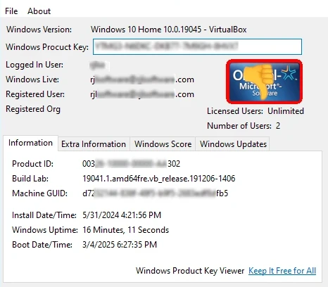 Windows Product Key Viewer