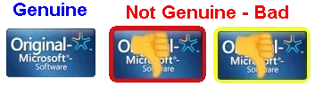 Genuine vs pirated Windows product key comparison