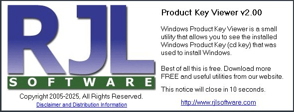 RJL Software splash screen
